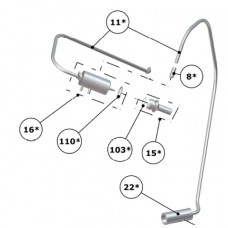 Renfert Vario Jet Sandblaster Sparepart - Hose Set Complete - Pos No. 11 - 900150188